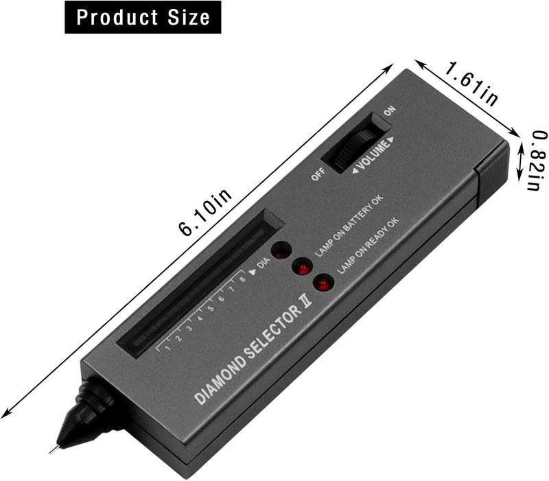 EWUHRY Portable Thermal Conductivity Meter Drill Pen High Accuracy Diamond Gem Detector Diamond Tester Professional Jewelry Tester,Detection and Identification of The Authenticity of Diamond Crystal Tools - Image 3